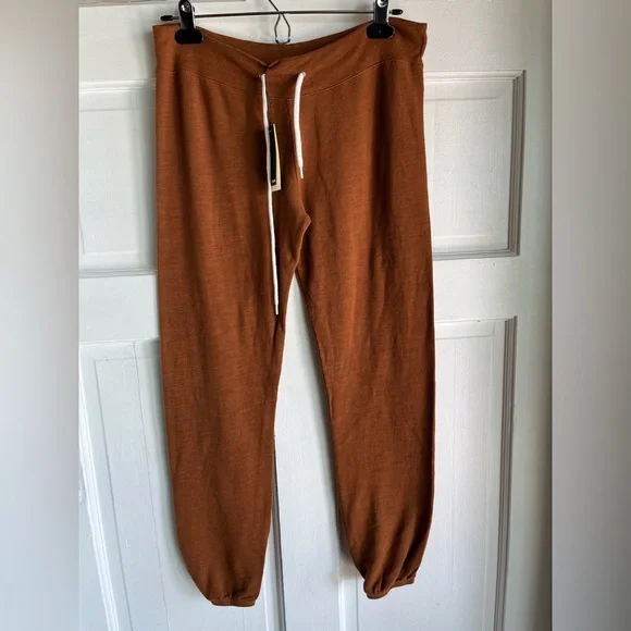 NWT Monrow Supersoft Vintage Brown Casual Jogger Pants